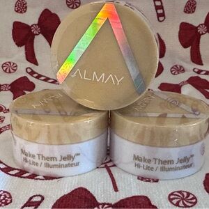 Almay Make Them Jelly Hi-Lite in Gold and White set of 3